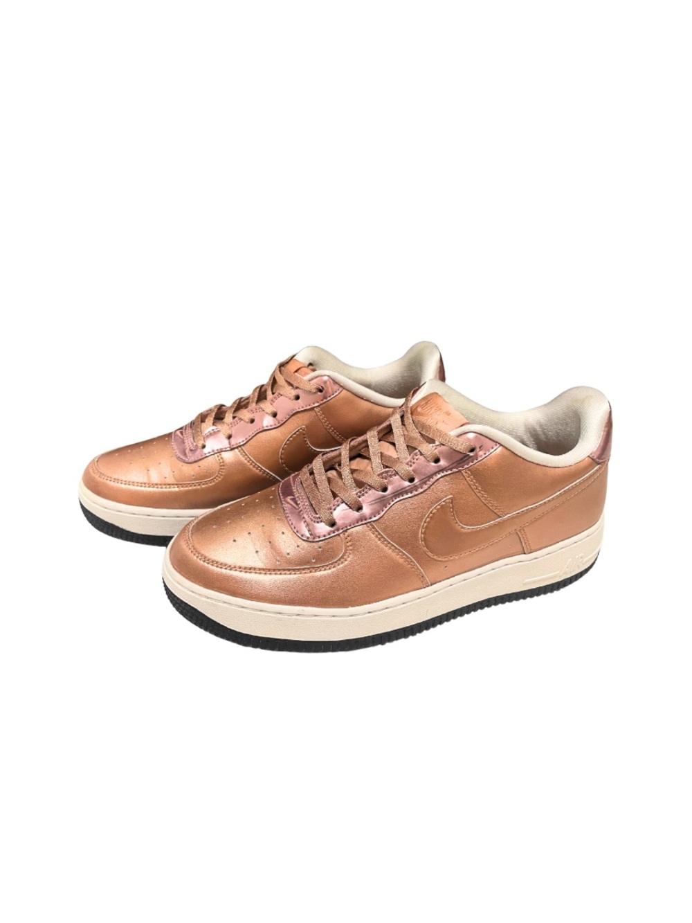 Nike Air Force 1 Rose Gold 6.5Y (Women’s 8) Metallic Copper Low-Top Sneakers